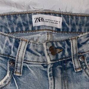 Zara Faded Blue Denim Trousers